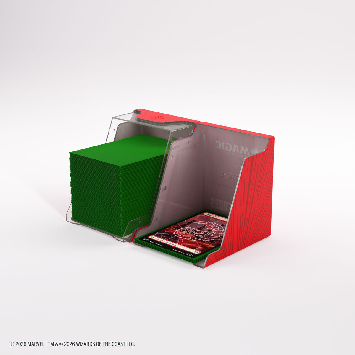 Gamegenic | Marvel Super Heroes - Comic Burst Red | Deckbox Bastion 100+ XL