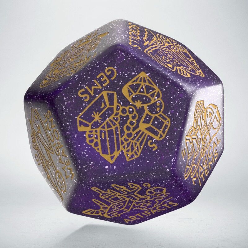 Q Workshop | Shimmering Purple & Gold | Treasure Generator Die
