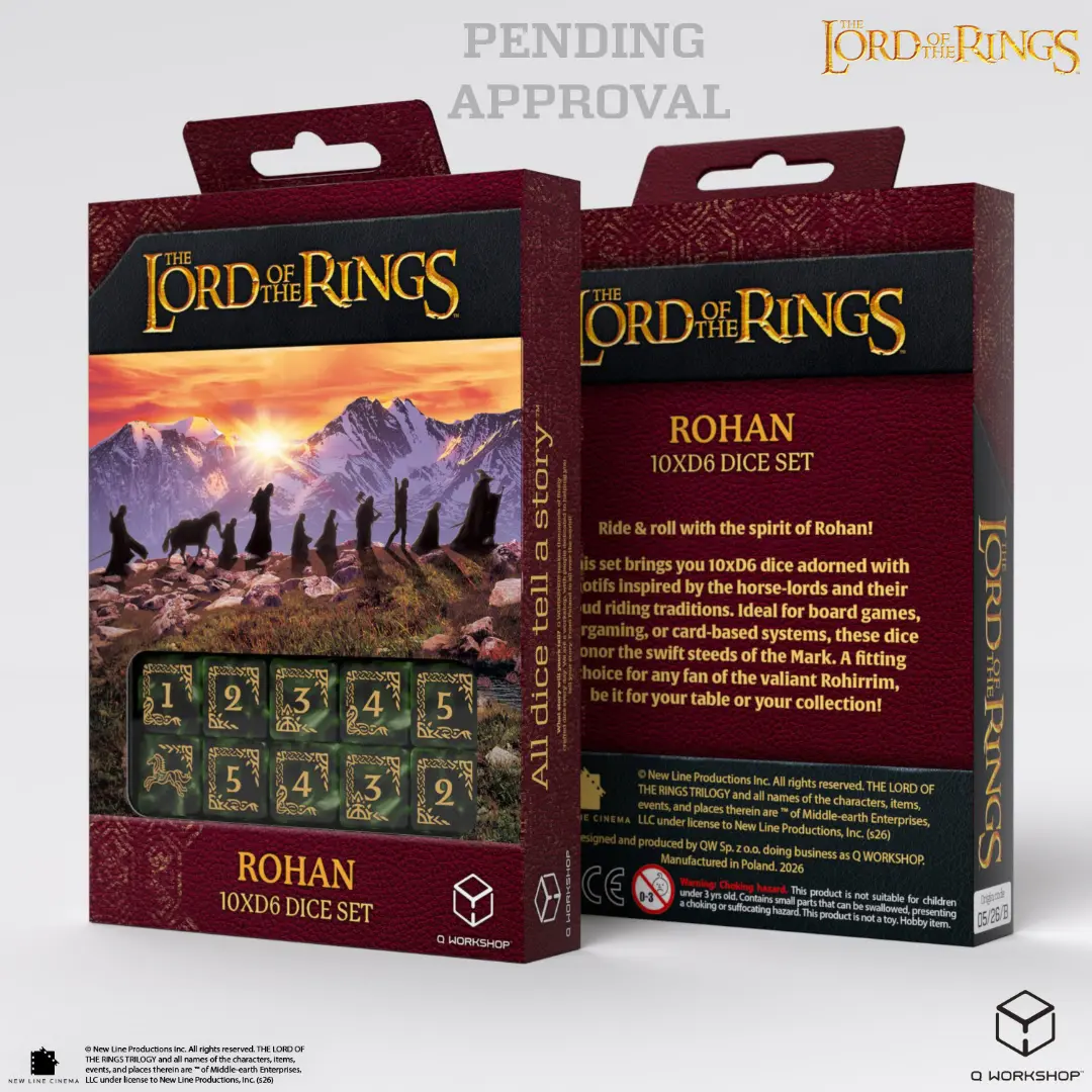 Q Workshop | Rohan 10 × D6 Dice Set | The Lord of the Rings
