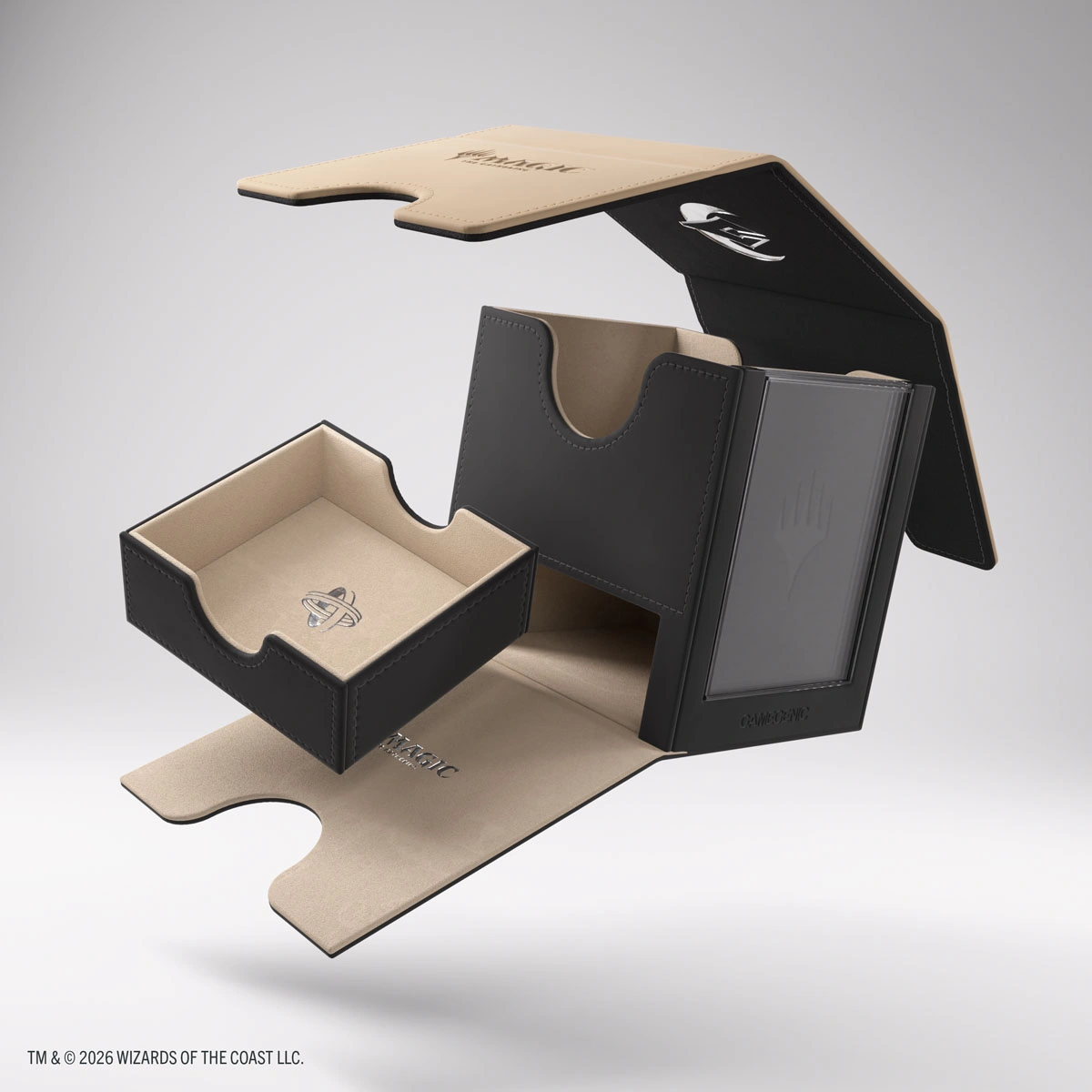 Gamegenic | Secrets of Strixhaven - Schwarz/Beige | Deckbox Sidekick Plus100+ XL