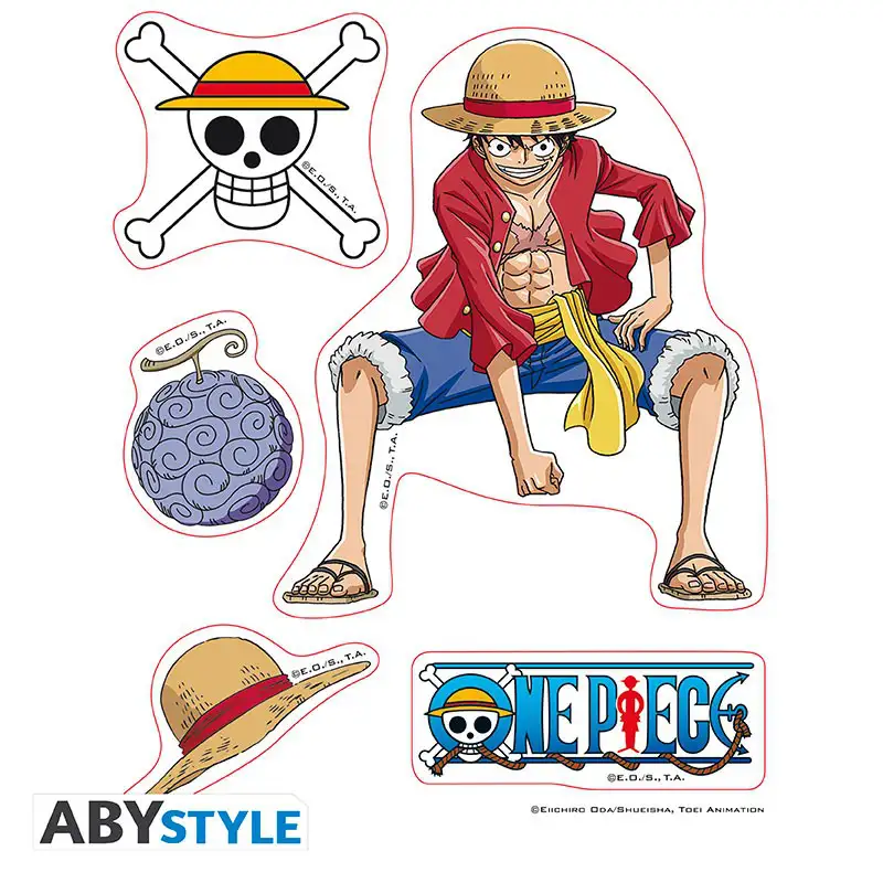 One Piece | Sticker (16 x 11cm) Luffy & Law | Sticker
