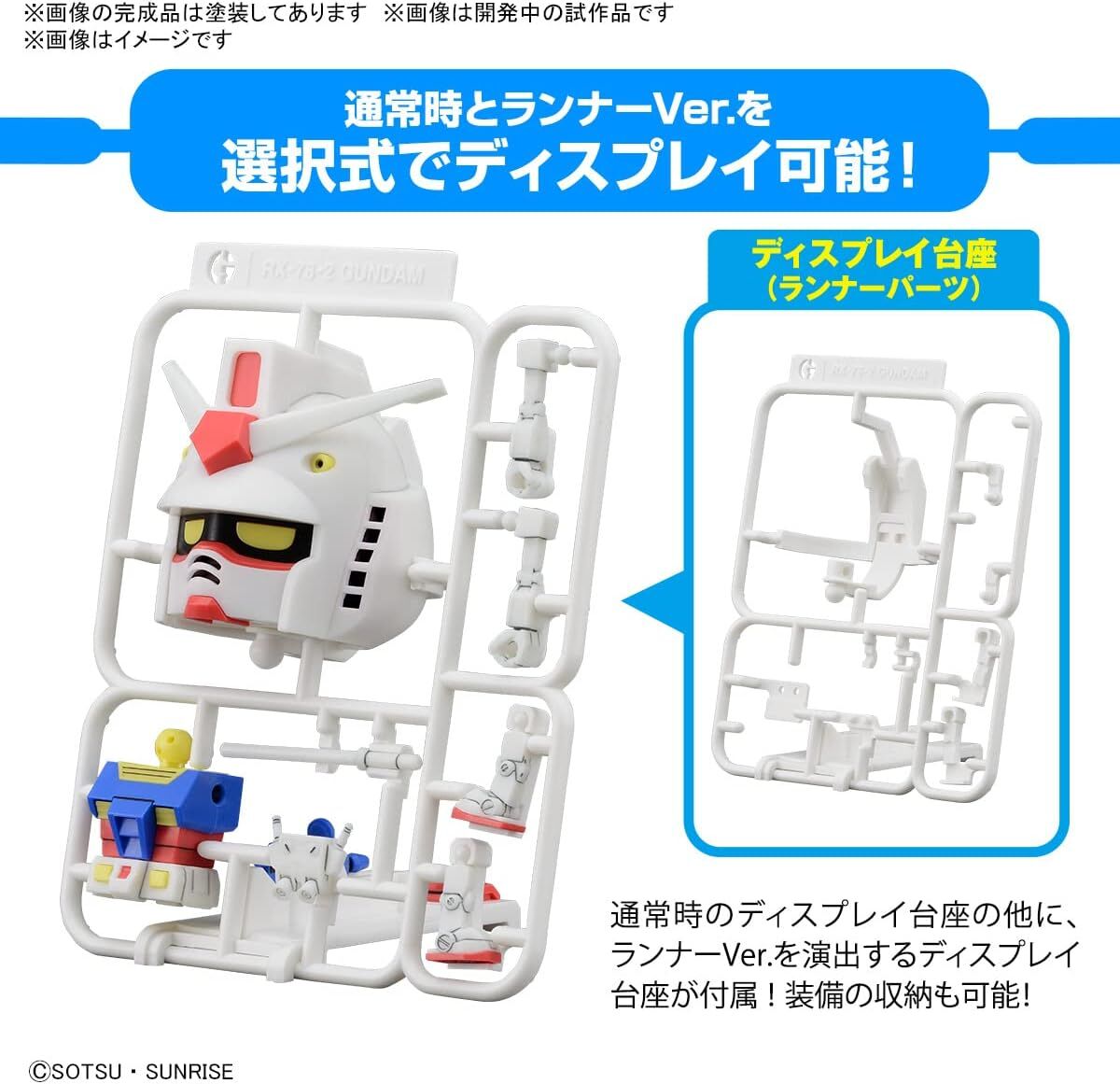 Bandai | 1/1 Gunpla-Kun Dx Set (with Runner Ver. Recreation Parts) | Mobile Suit Gundam (8cm)