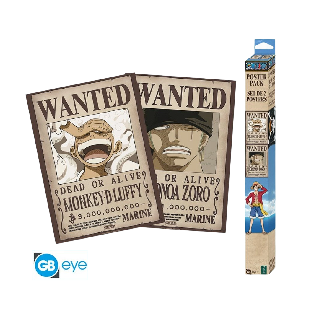 Abysse: One Piece Chibi Poster - Wanted Luffy & Zoro (Set) 52x38cm