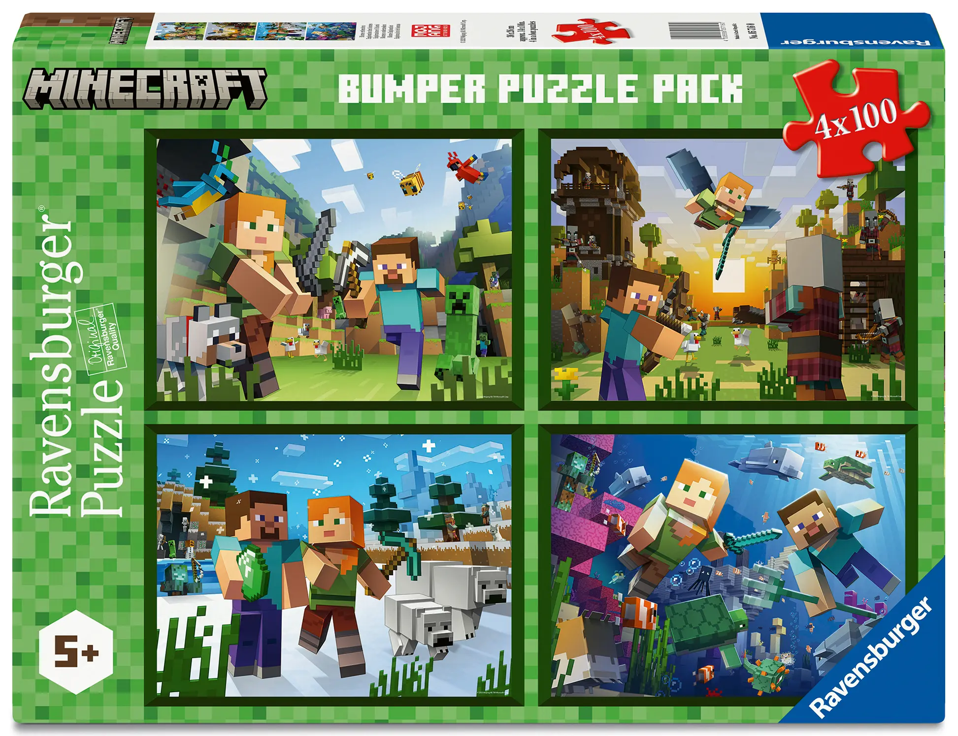Ravensburger | Minecraft Bumper Puzzle Pack | Puzzle