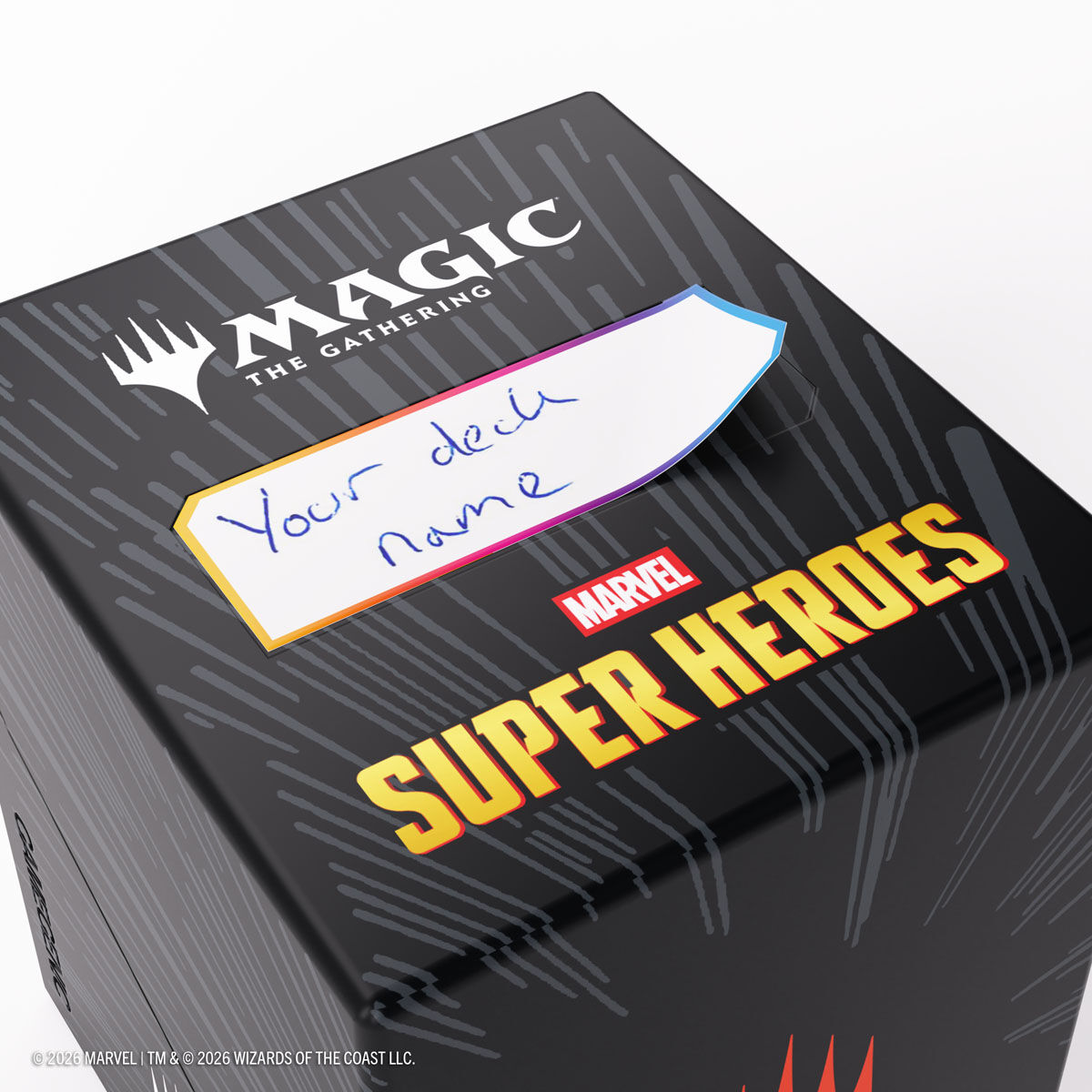 Gamegenic | Marvel Super Heroes - Comic Burst Black | Deckbox Bastion 100+ XL