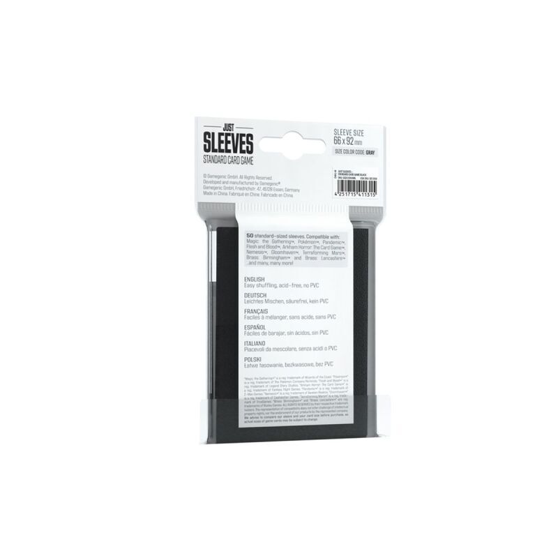 Gamegenic | Black | Standard Card Game Sleeves 50 stk