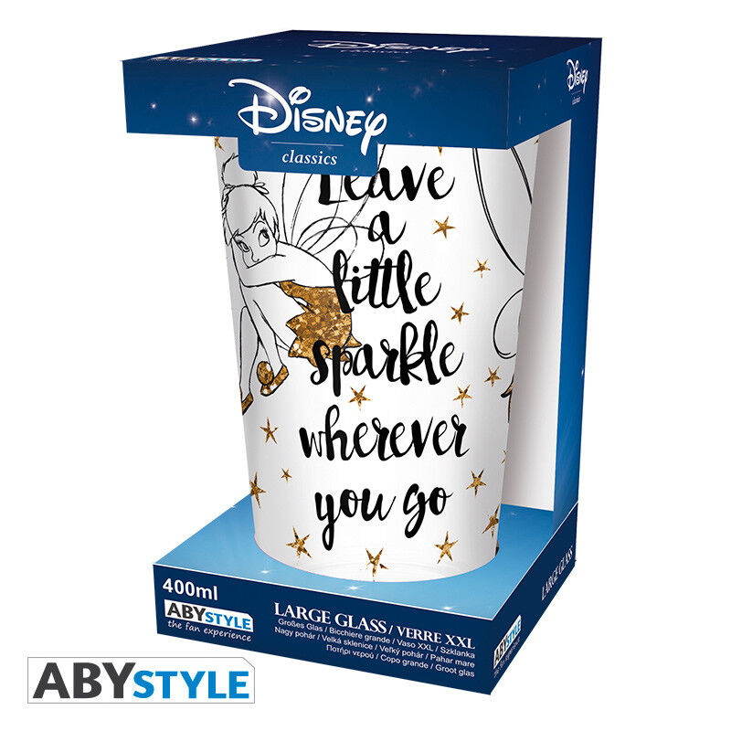 Abysse | Tinkerbell Glas Gold-Glitter | Disney