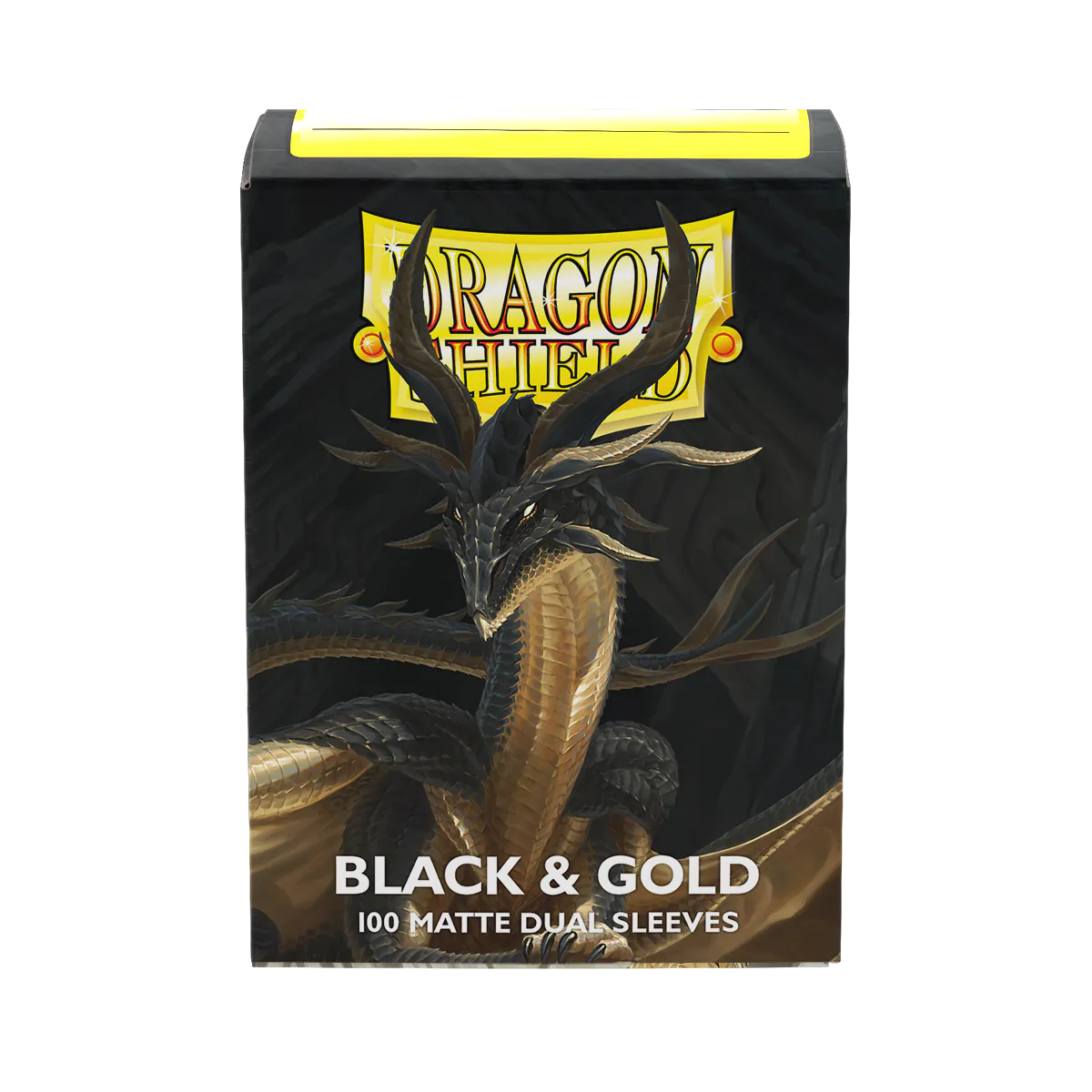 Dragon Shield: Black & Gold - Matte Dual Sleeves - Standard Size (3/8)