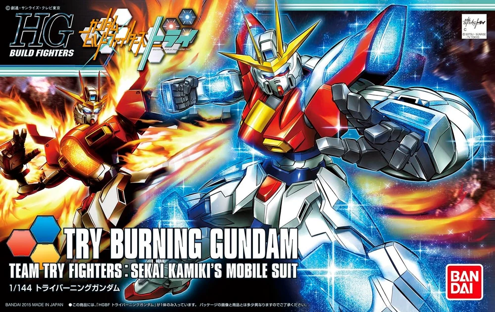 Bandai | HGBF Burning Try Gundam | Gundam Build Fighters Try (1/144)