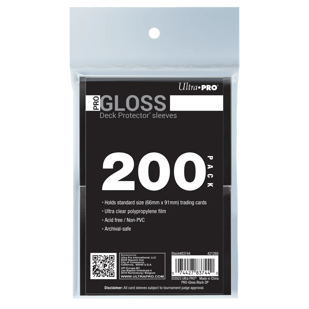 Ultra Pro - PRO-Gloss Standard Deck Protector Sleeves Bundle (200ct ...