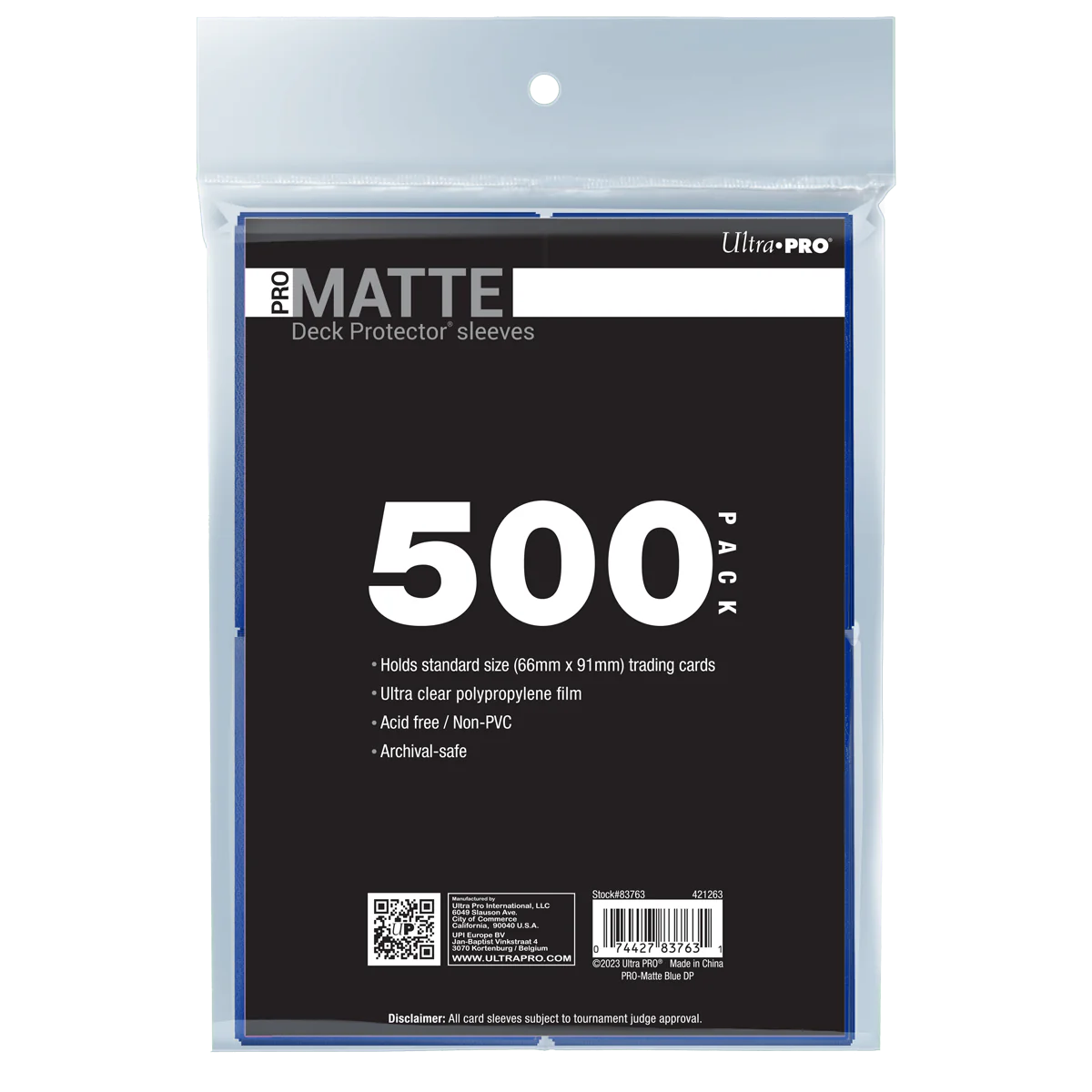 Ultra Pro: PRO-Matt Standard Deck Protector Sleeves Bundle - 500ct Blue