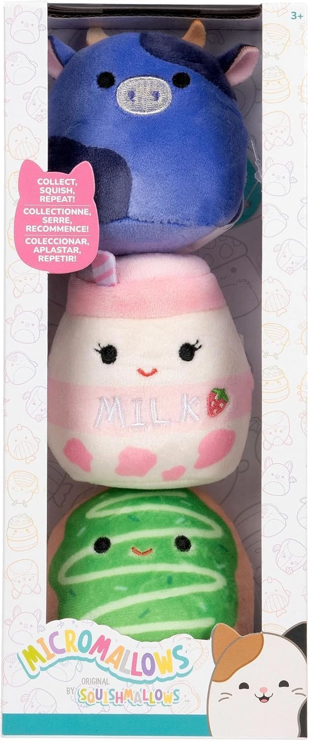 Jazwares | Squishmallows Micromallows Set Ingred, Amelie & Daisuke - 3er Set Plush 6cm
