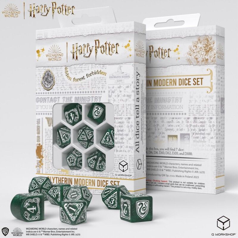 Q Workshop | Slytherin | Harry Potter Modern Dice Set