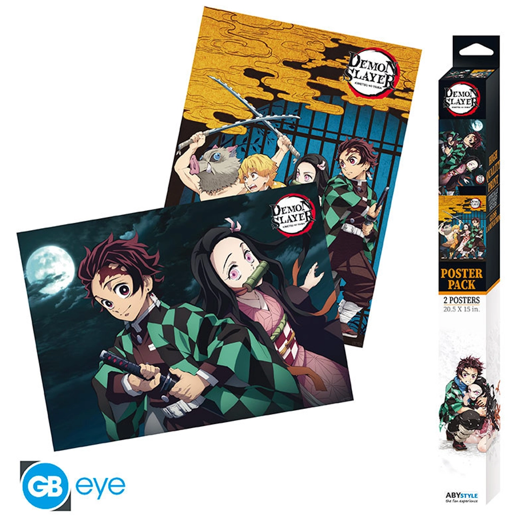 Demon Slayer | Chibi Set 2 Poster (52 x 38cm) Group & Duo | Poster