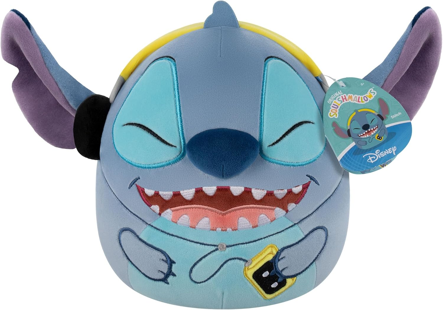 Squishmallows | Disney Medium Plush | Disney Stitch (Headphones) (25cm)