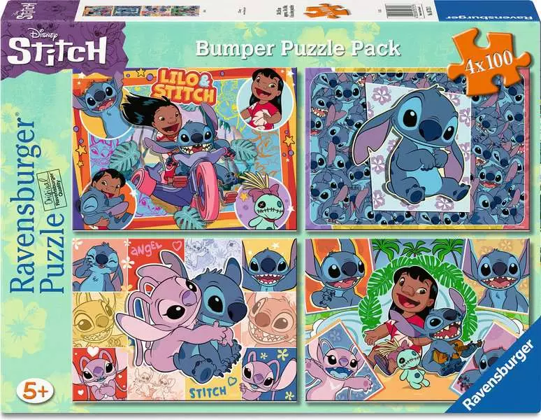Ravensburger | Disney Stitch | Aloha! 4x 100 Teile | Puzzle