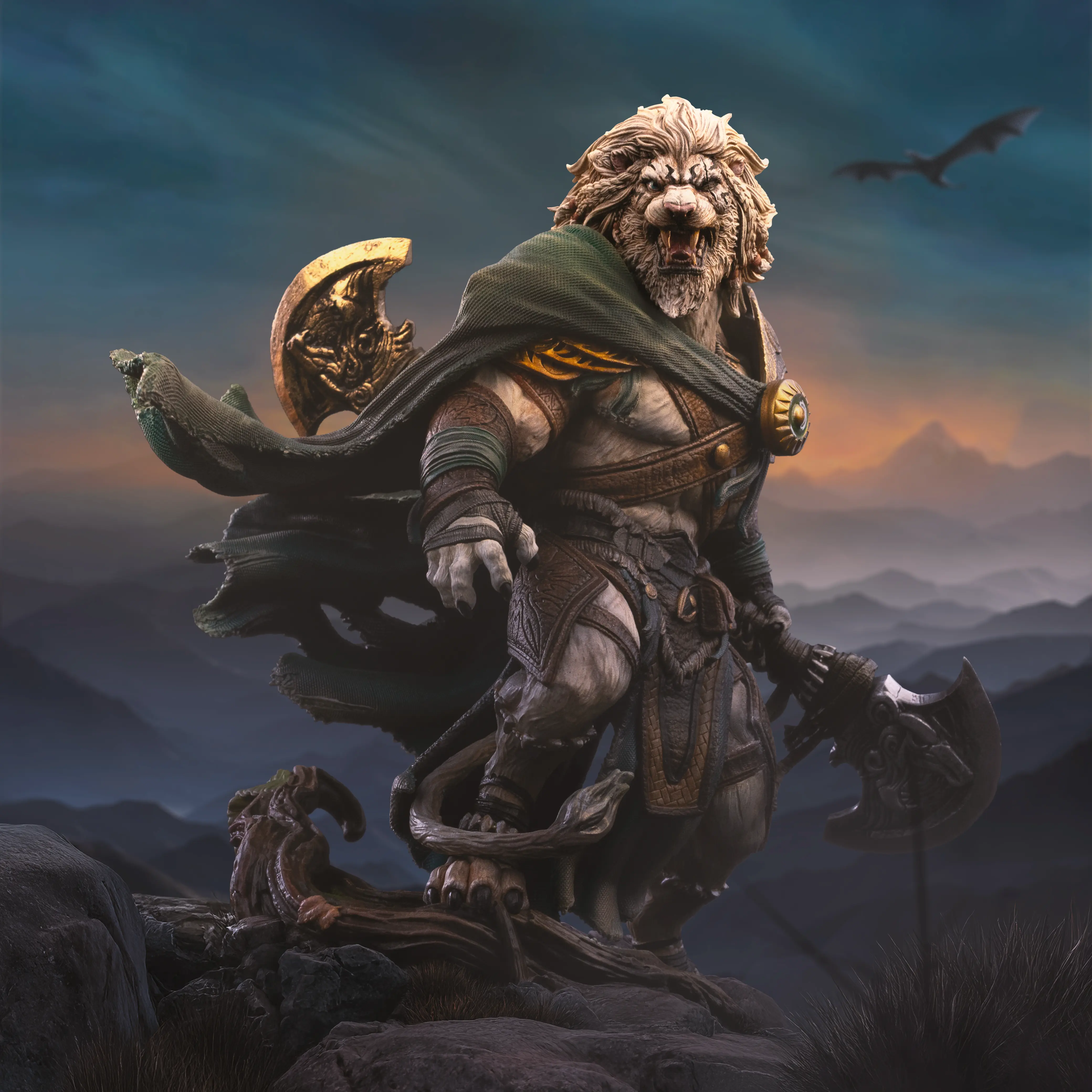 Iron Studios: Magic: The Gathering - Ajani Goldmane Art Scale 1/10