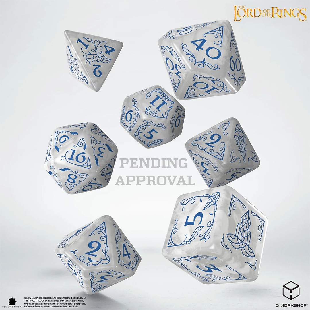Q Workshop | Stone Rivendell Dice Set | The Lord of the Rings