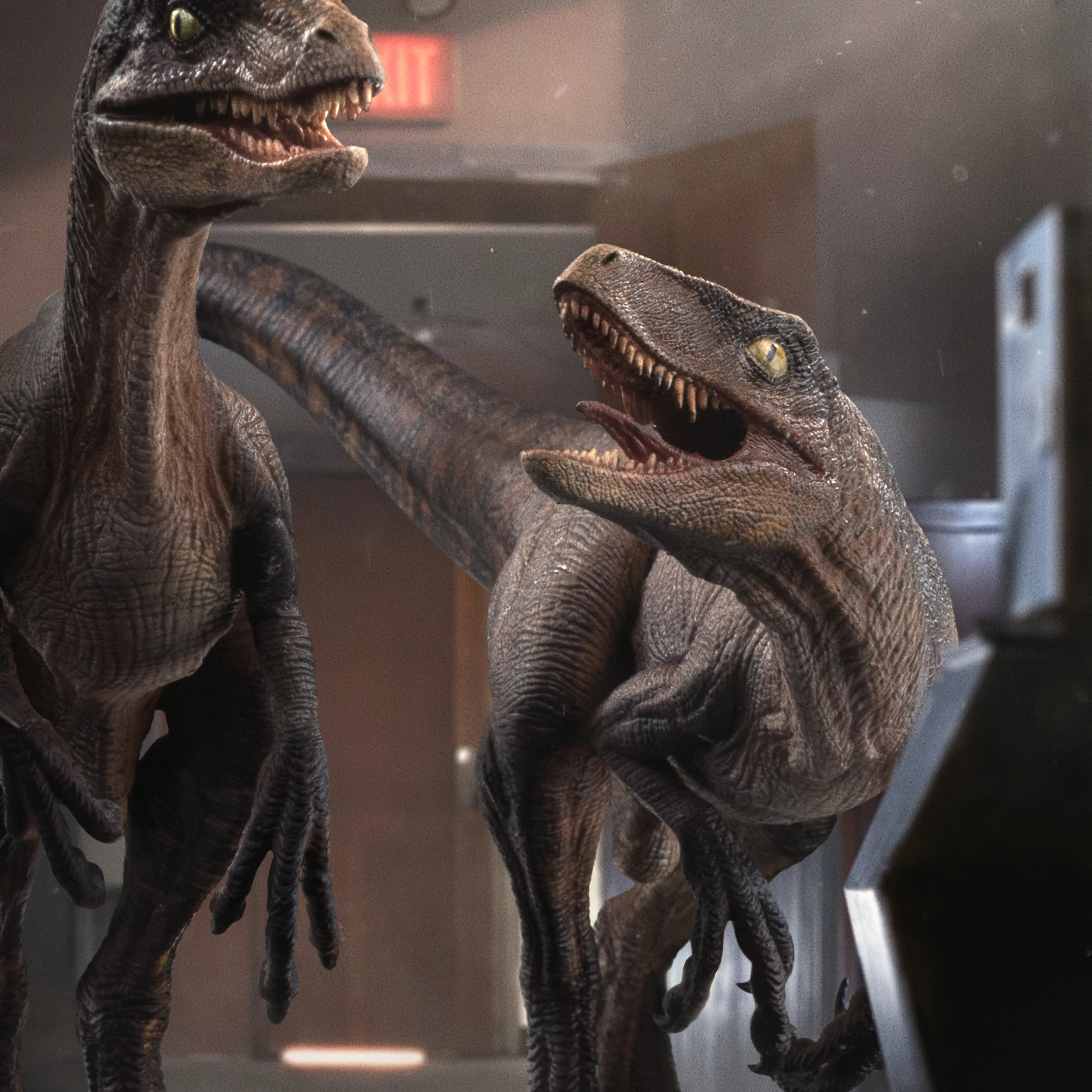 Iron Studios: Raptors at the Kitchen´s Door - Jurassic Park Art Scale 1/10