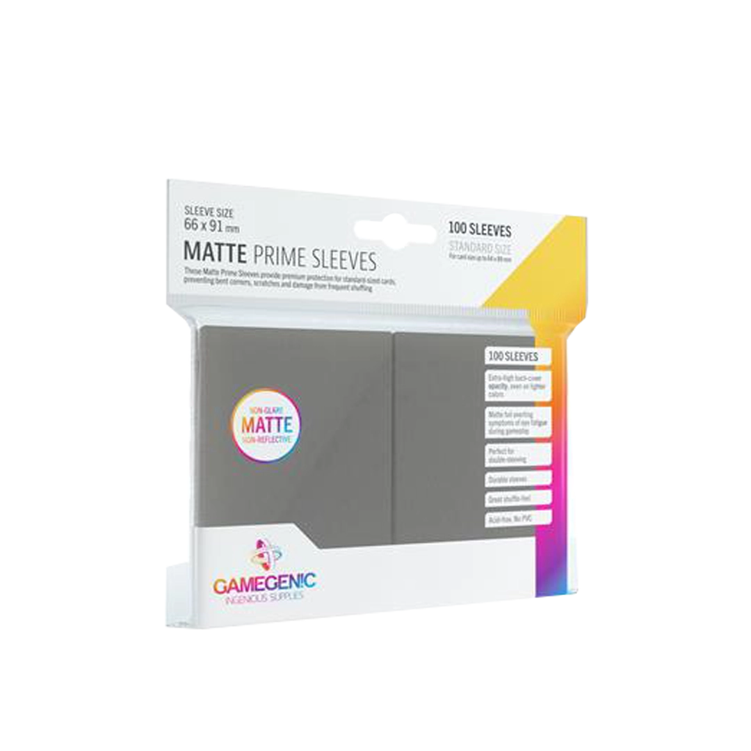 Gamegenic - Matte Prime Sleeves - Dunkelgrau (100 Stück)