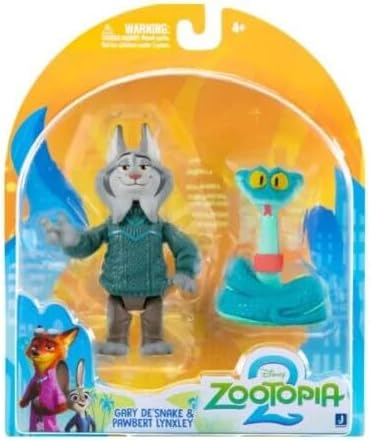 Disney | Zoomania 2 Figure Pack | Gary De'Snake & Pawbert Lynxley