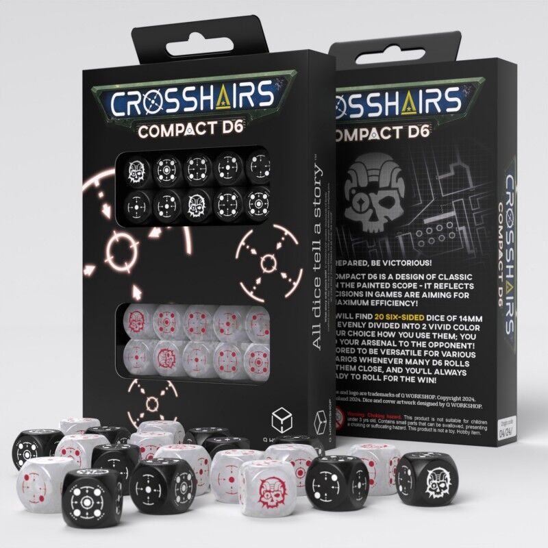 Q Workshop | Black & Pearl | Crosshairs Compact D6