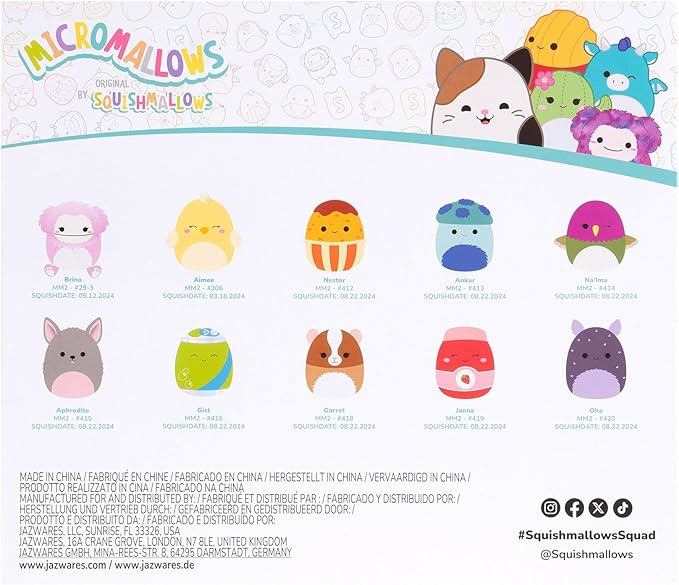 Jazwares | Micromallows 10er Pack Plush | Na'Ima Ankur Nestor Brina Aphrodite Oha Aimee Janna Garret  & Gist
