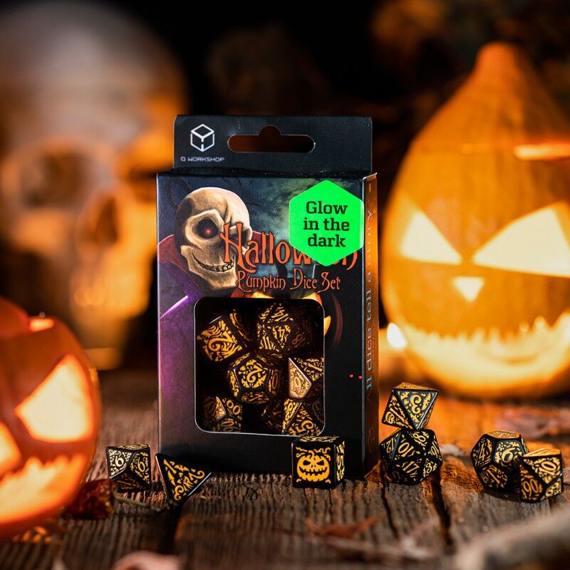 Q Workshop | Jack O’Lantern Dice Set | Halloween Pumpkin