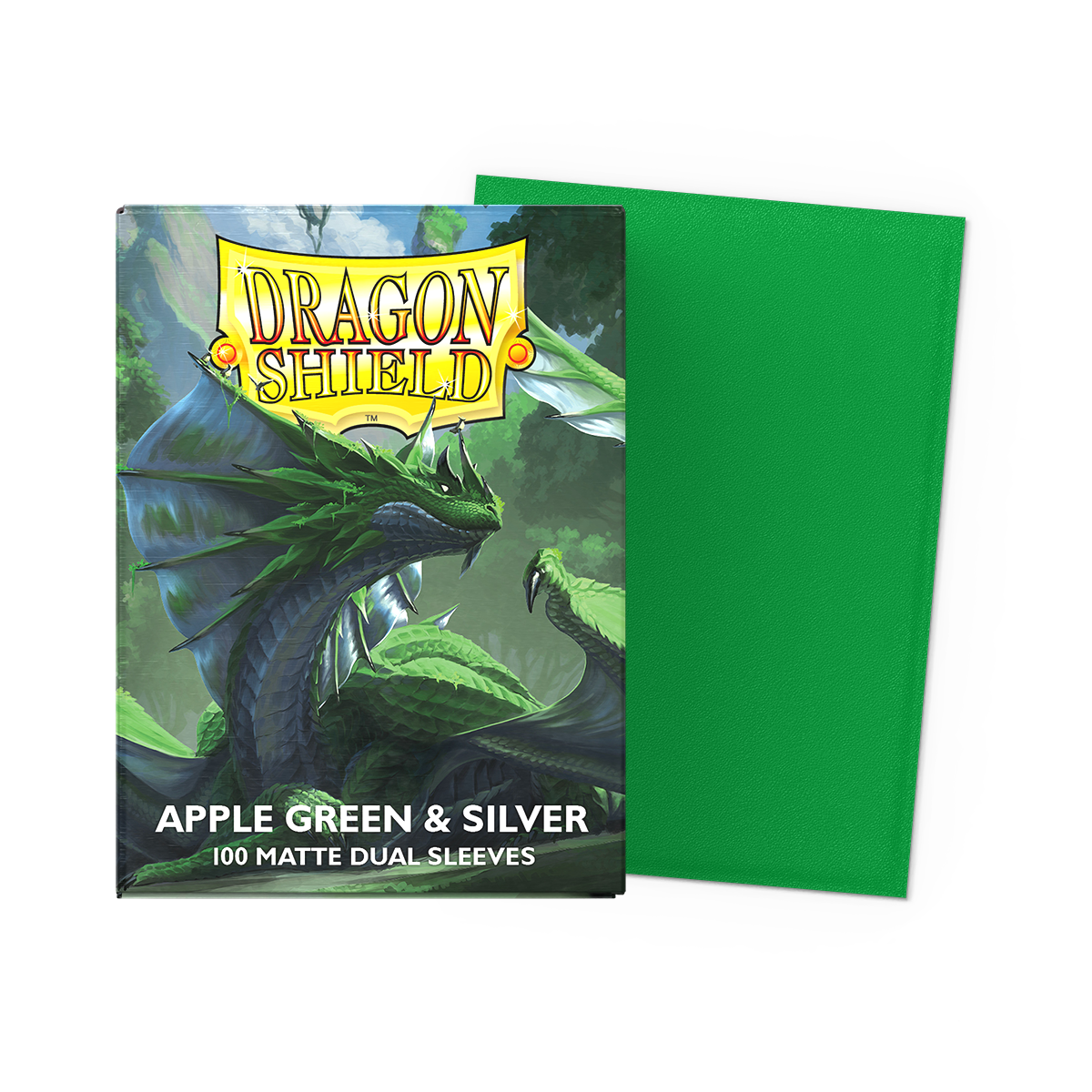 Dragon Shield: Applegreen & Silver - Matte Dual Sleeves Standard Size