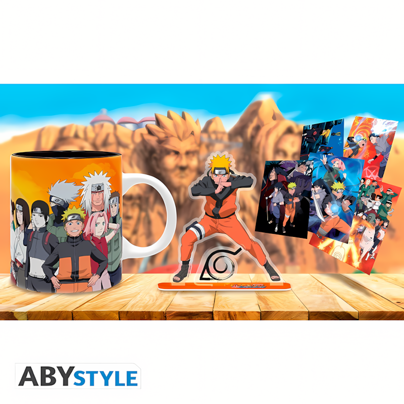Naruto Shippuden | Naruto | Gift Set (Mug (320ml), Acryl® Figure & Postcards)