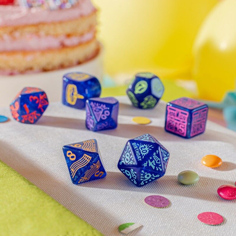 Q Workshop | Streamers | Happy Birthday Dice Set