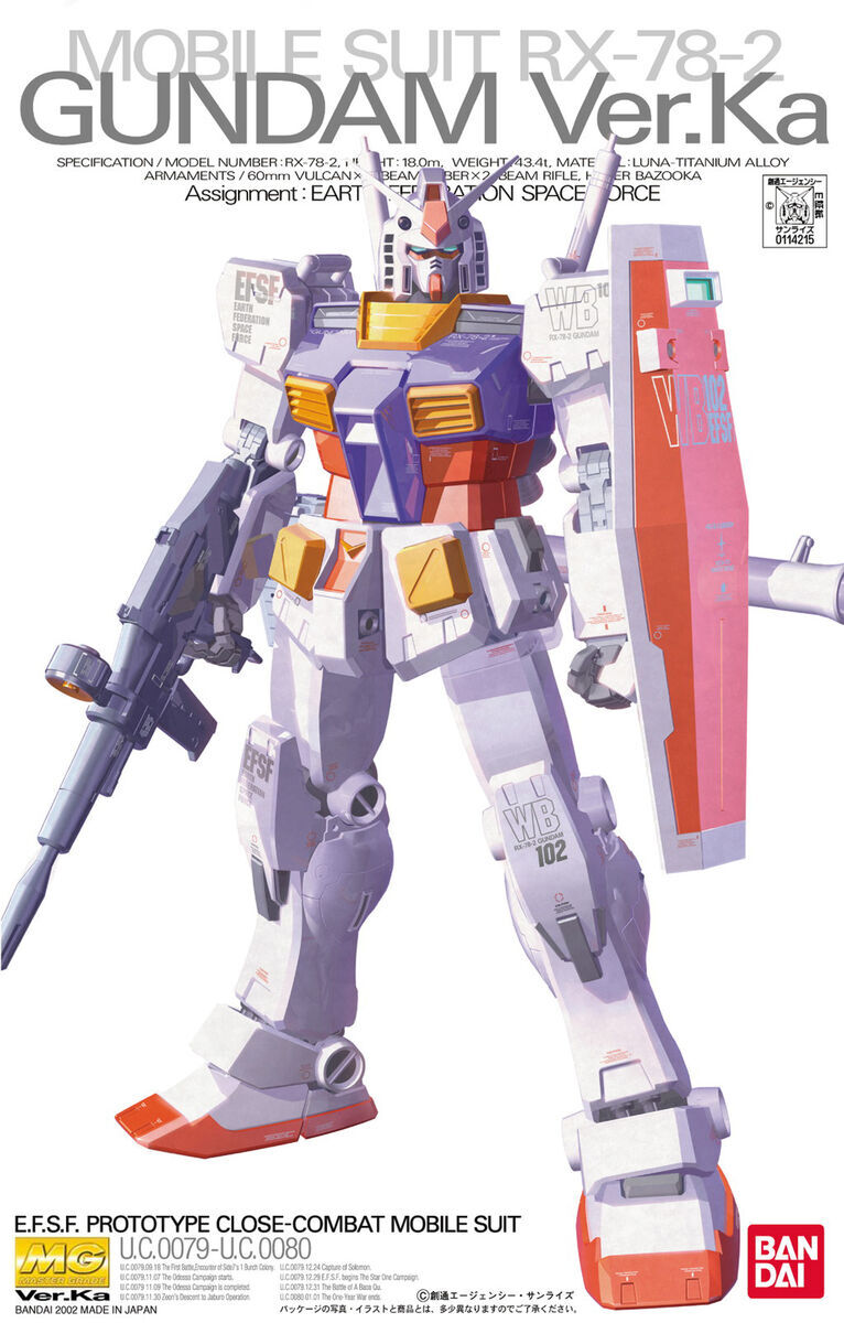 Bandai | MG RX-78-2 Gundam Ver.Ka | Mobile Suit Gundam (1/100)
