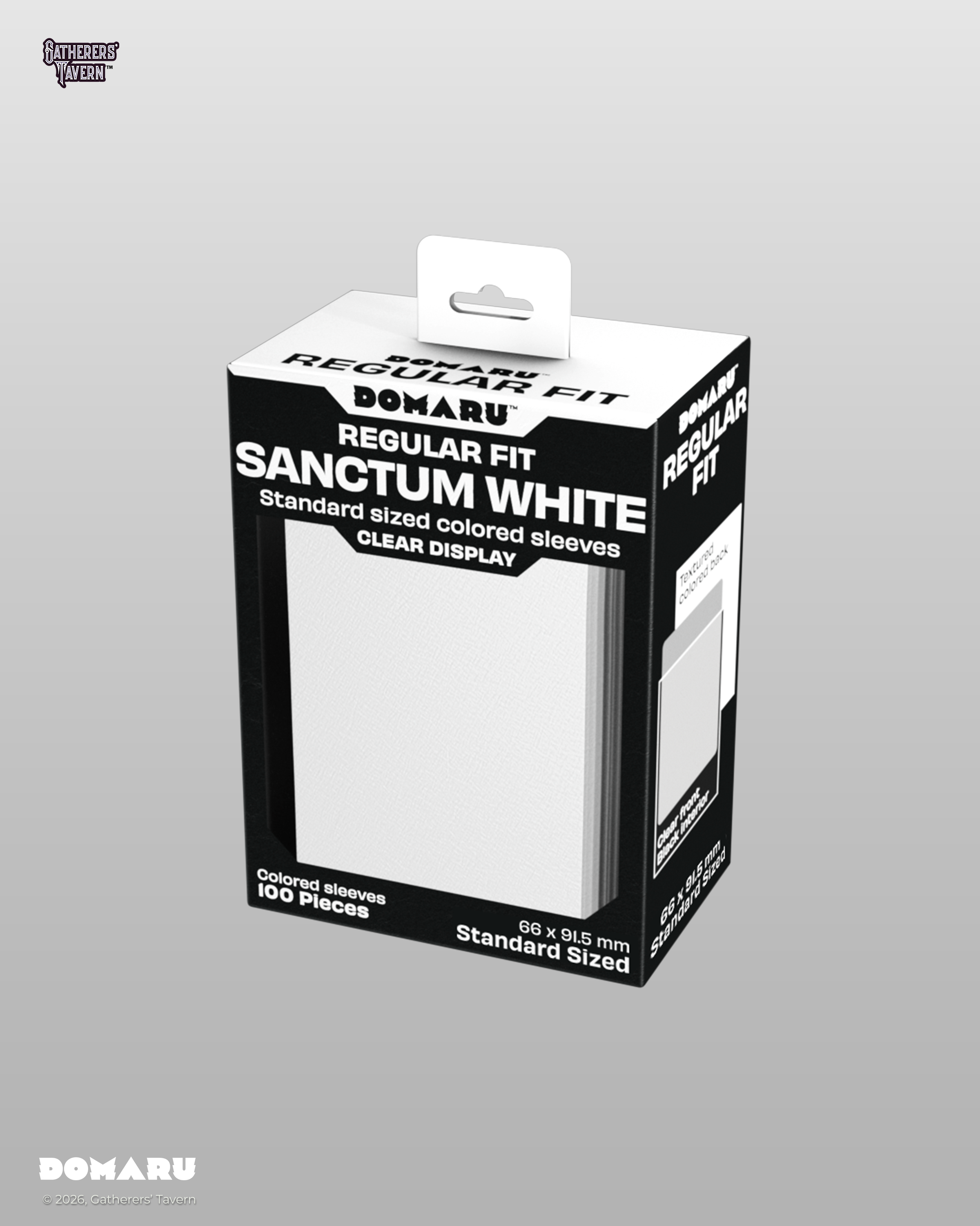 Gatherers' Tavern | Regular Fit Standard Sleeves Sanctum White | Domaru (100 Sleeves)