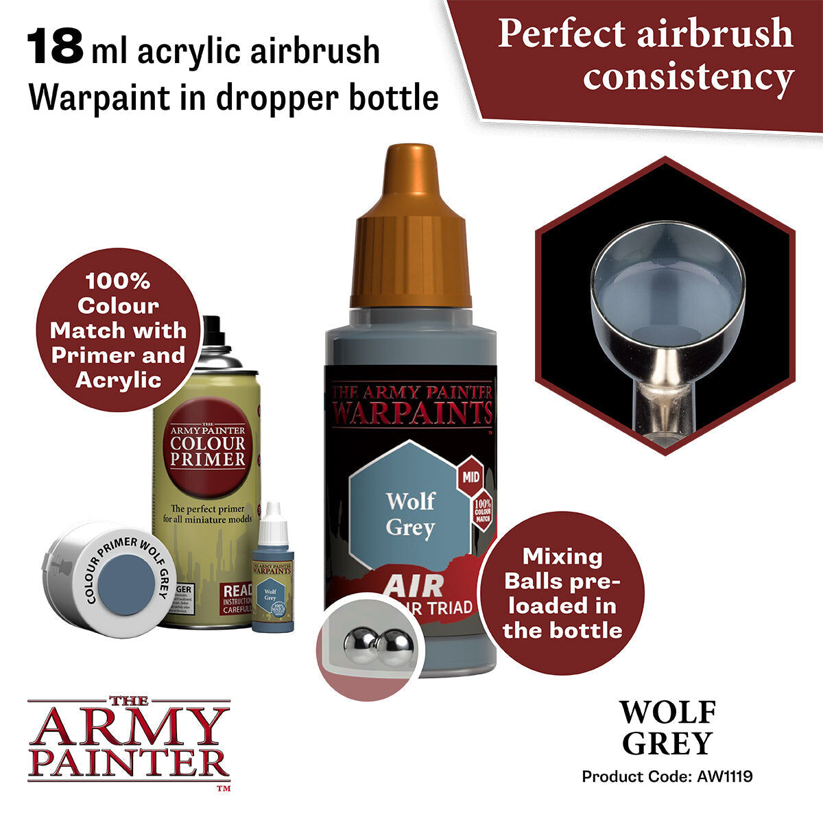 The Army Painter - Wolf Grey - Warpaints Air