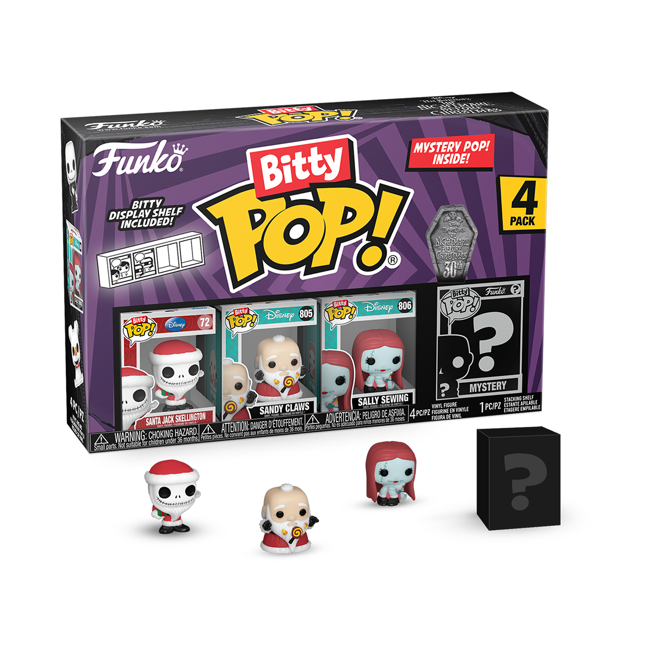 Bitty POP!: Santa Jack 4-Pack - The Nightmare Before Christmas