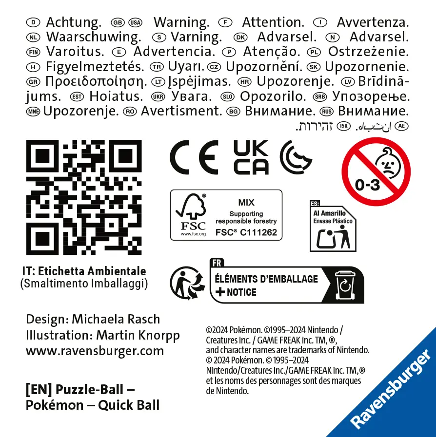 Ravensburger | Pokémon Flottball-Ball | 3D Puzzle