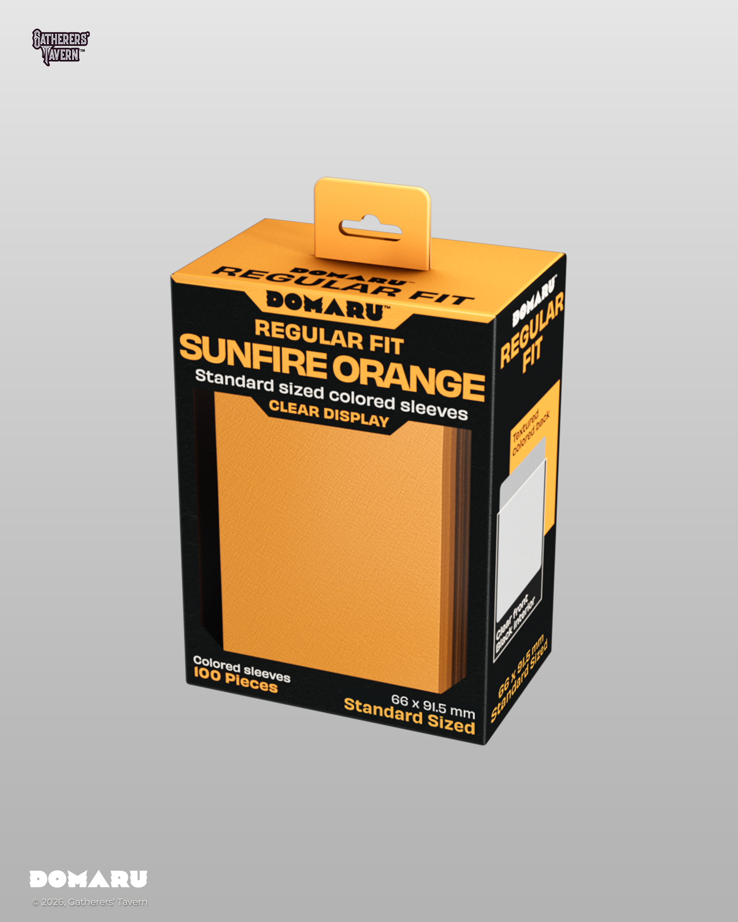 Gatherers' Tavern | Regular Fit Standard Sleeves Sunfire Orange | Domaru (100 Sleeves)