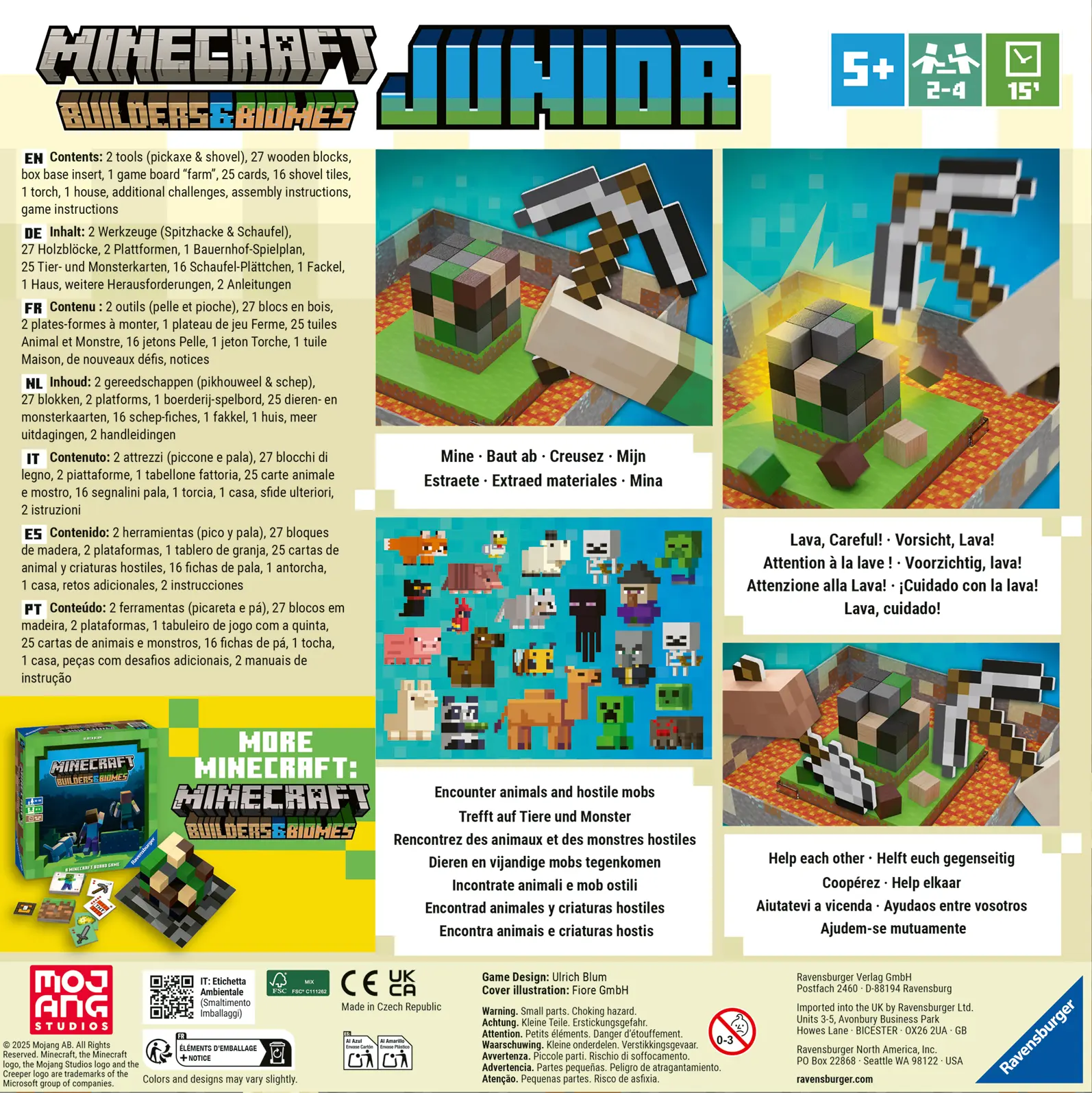Ravensburger | Minecraft Builders & Biomes Junior | Kinderspiel