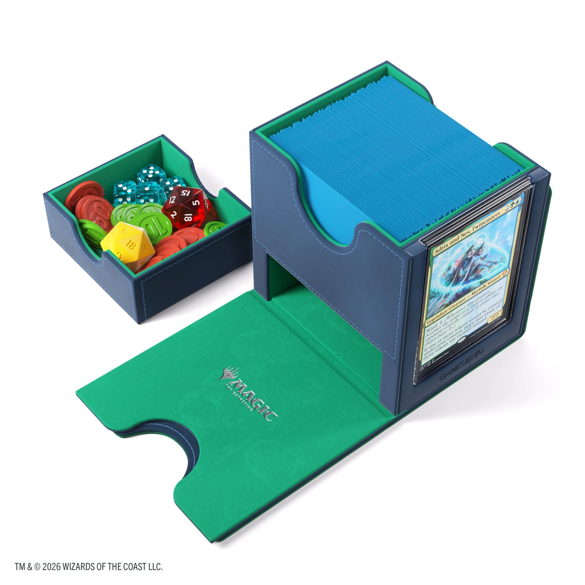 Gamegenic | Secrets of Strixhaven - Blau/Grün | Deckbox Sidekick Plus100+ XL