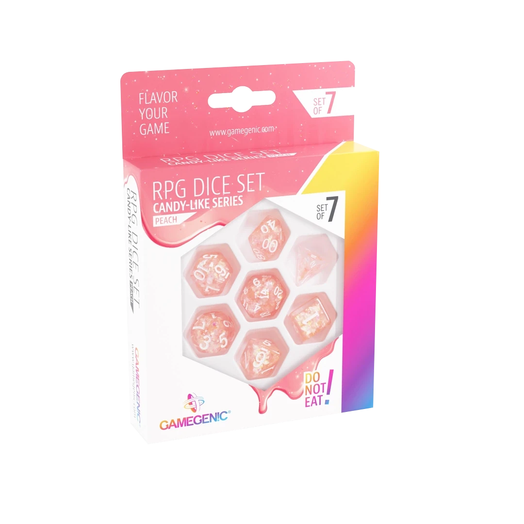 Gamegenic | RPG Dice Set | Candy-like Series Peach