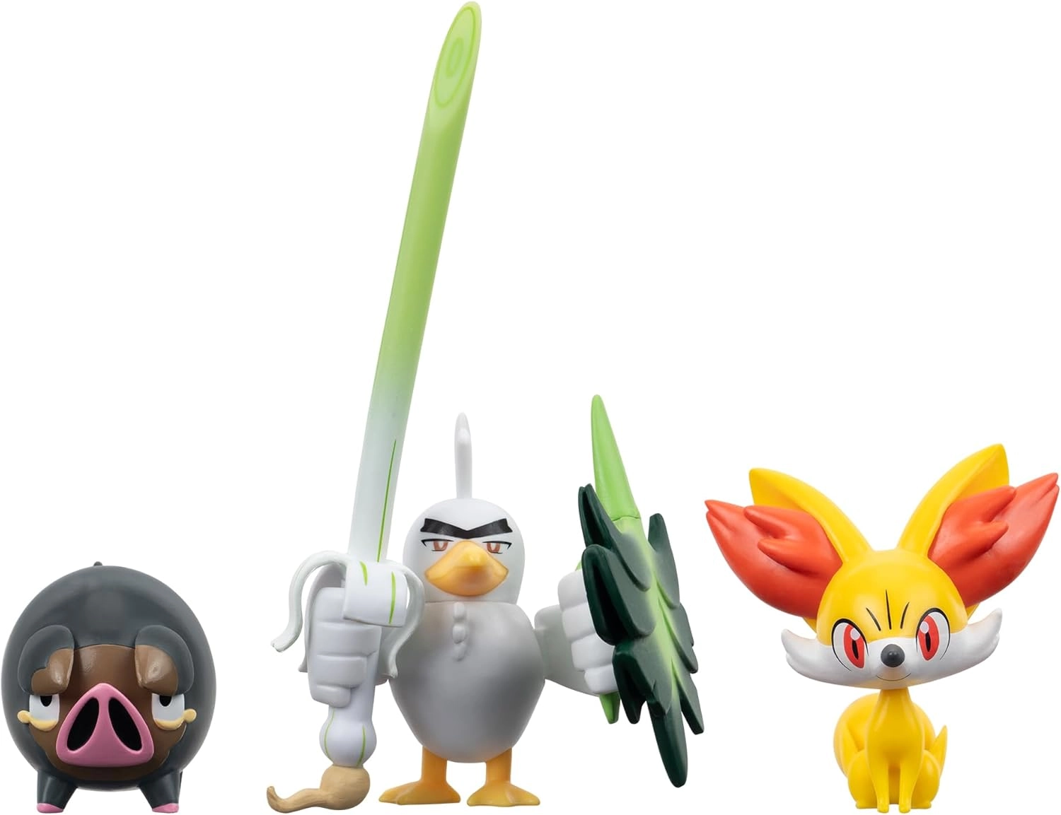 Jazwares: Pokémon Battle Figure Set - Fennekin, Lechonk & Sirfetch'd