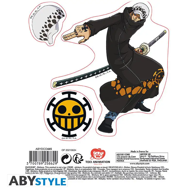 One Piece | Sticker (16 x 11cm) Luffy & Law | Sticker