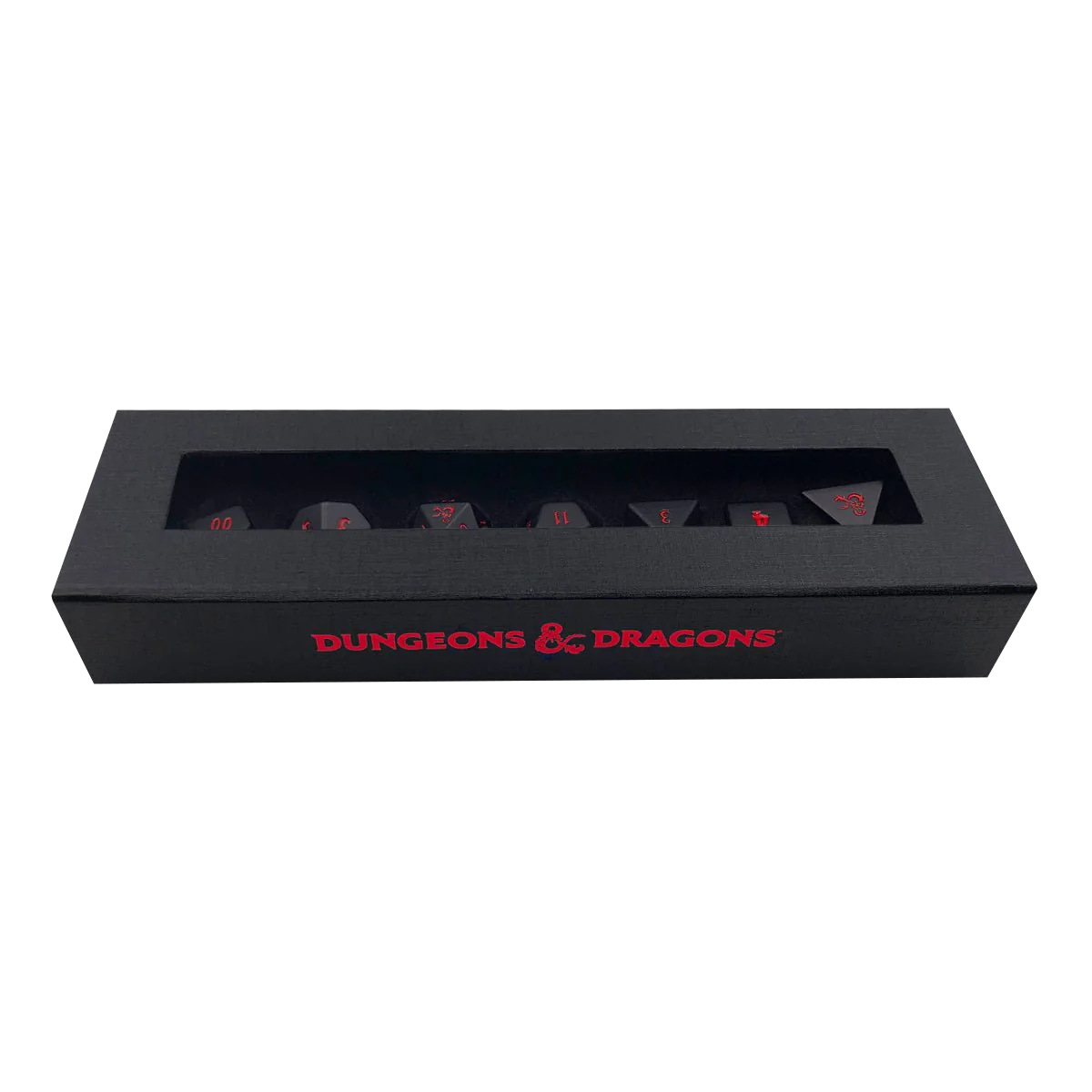 Ultra Pro: Heavy Metal Black and Red 7 RPG Dice Set - for Dungeons & Dragons