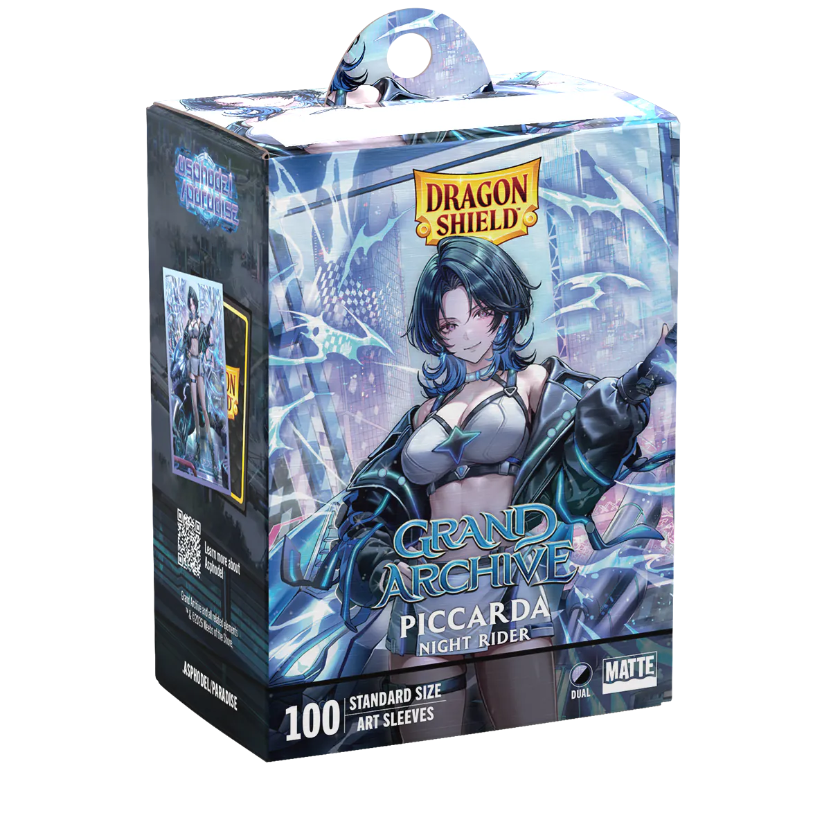Dragon Shield | Piccarda, Night Rider Grand Archive | Matte Dual Art Sleeves Standard Size