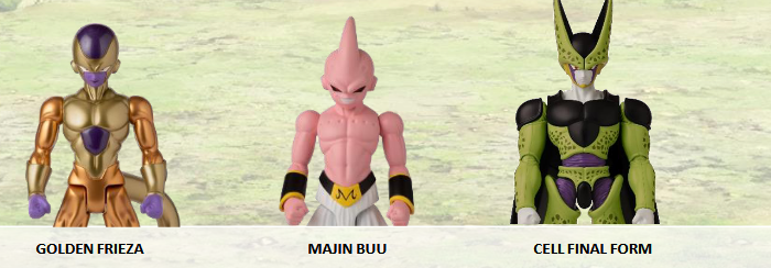 Bandai Toys | Limit Breaker Actionfigur Bösewichte Assortment 2 (3 Stk) (30cm) | Dragon Ball