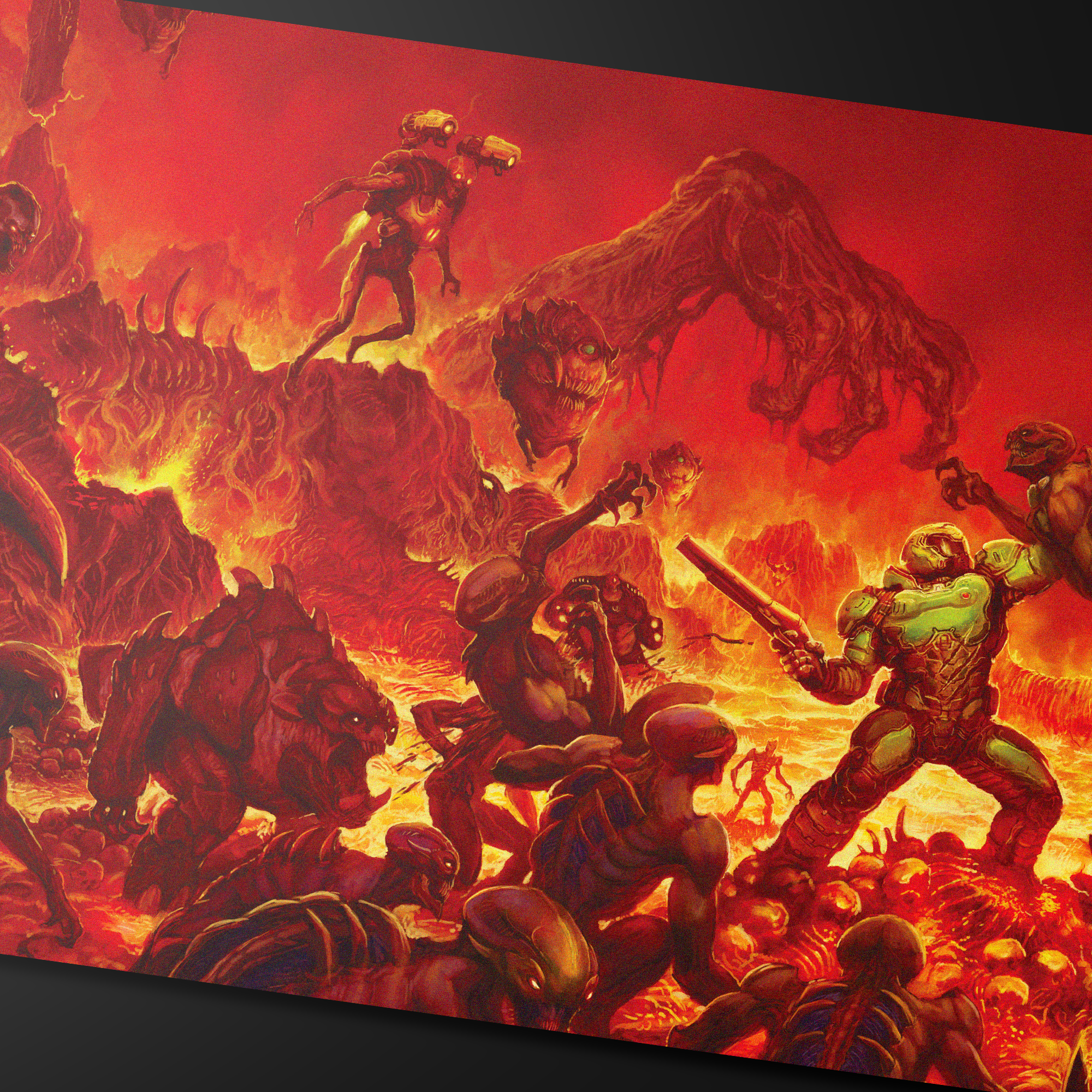 Ultra Pro | DOOM - Creatures of Hell | Extended Playmat