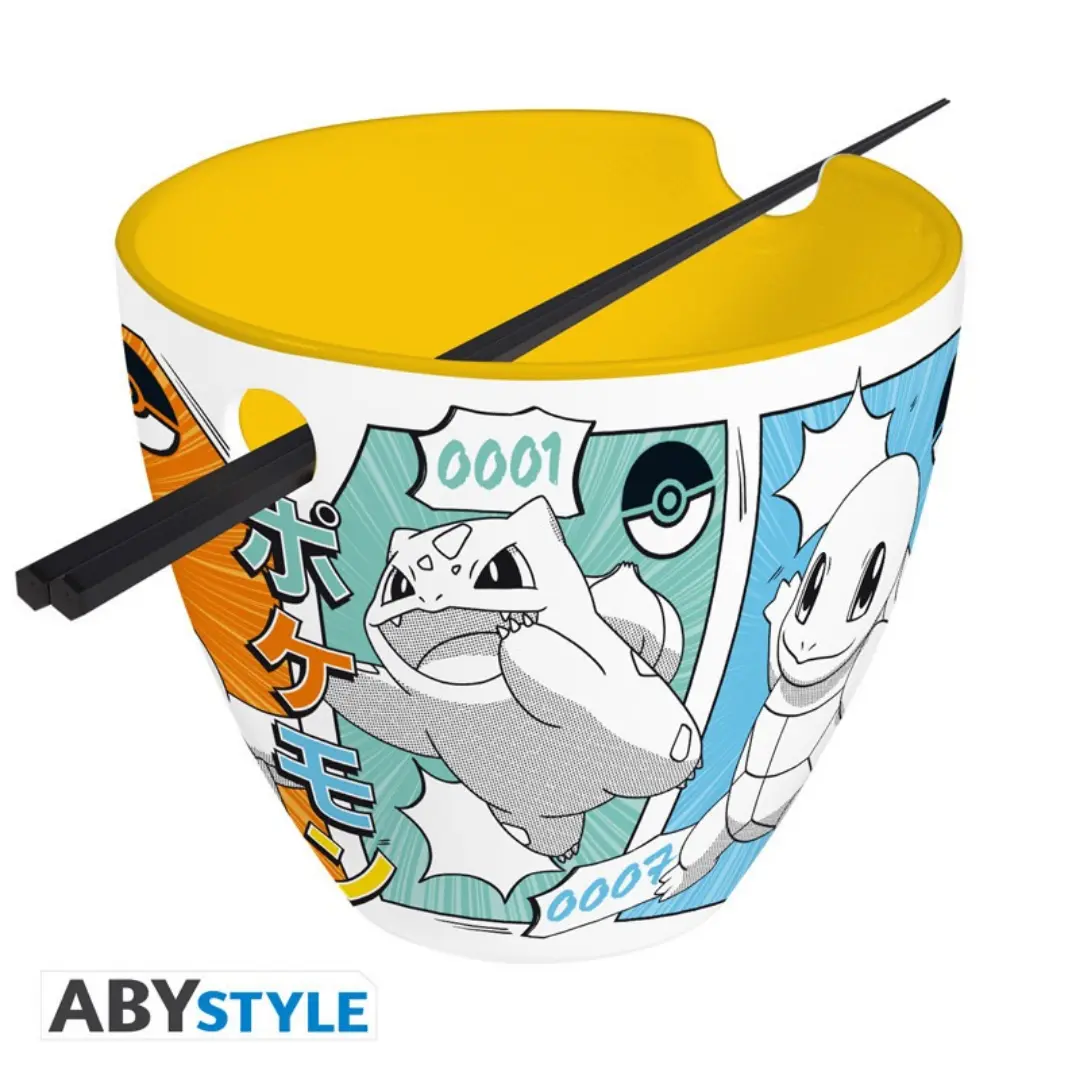 Abysse | Starter Pokémon Ramen Schüssel mit Essstäbchen | Pokémon