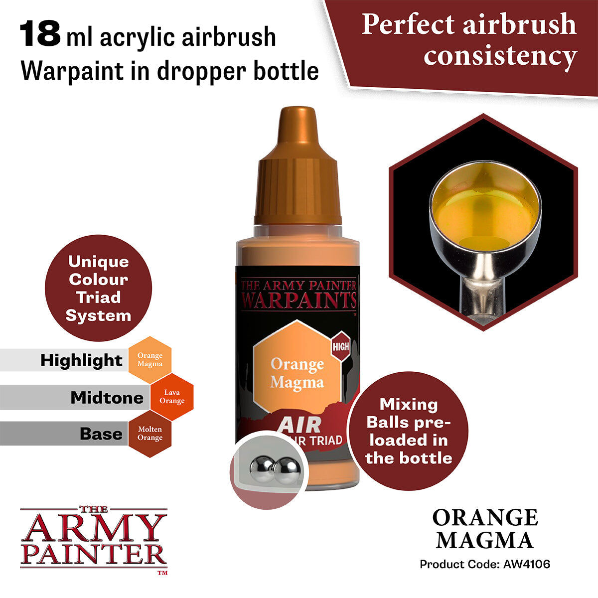 The Army Painter - Orange Magma - Warpaints Air