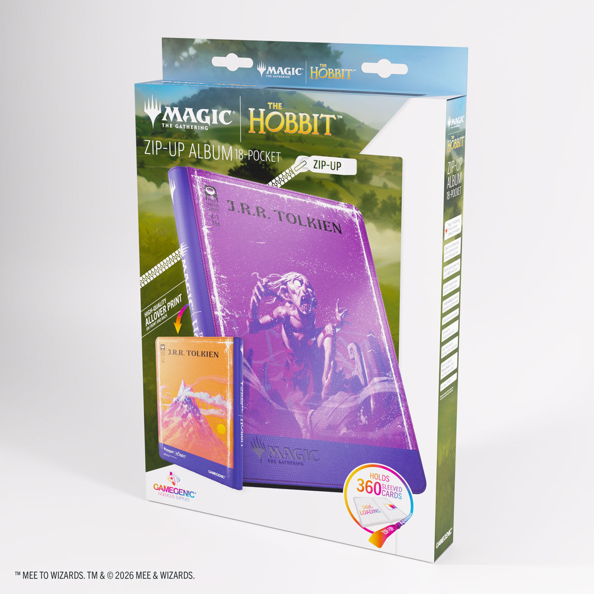 Gamegenic | MTG: The Hobbit - Gollum, Riddle Master / The Lonely Mountain | Zip-Up Album 18-Pocket