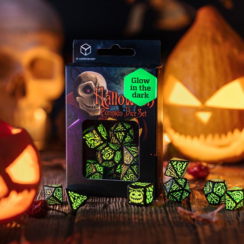 Q Workshop | Jack O’Lantern Dice Set | Halloween Pumpkin